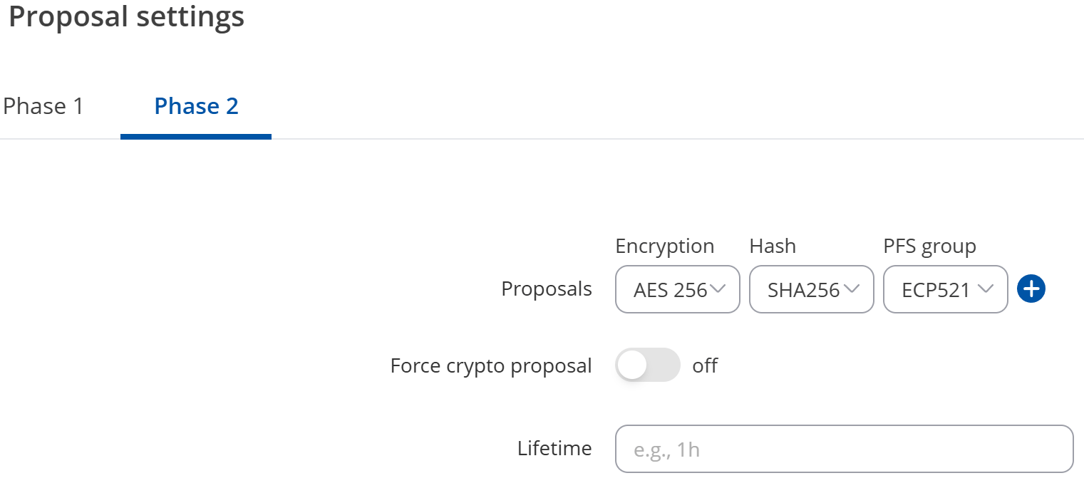 TELTONIKA IPSec Proposal Phase 2